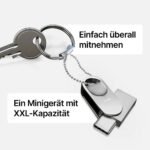 USB Stick 64GB / USB C & USB 2.0 / 2-in-1 OTG Speicherstick / Mini Metall Memory Stick / Schlüsselanhänger / Silber - Image 6