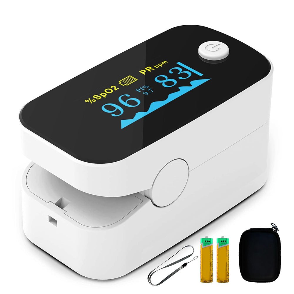 1_2 Pulsoximeter / Blutsauerstoffmessgerät / Oximeter für Finger / Mit OLED Anzeige / Professionell und hochgenau / Optimal für Familien, ältere Menschen und Krankenhäuser - Image 1