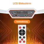 Vibrationsplatte mit 12 Programmen und 99 Intensitätsstufen für effizientes Training / Fitnessplatte inkl. Fernbedienung und 2 Widerstandsbändern / Fett verlieren und Fitnesstraining von Zuhause mit Vibrationsgerät - Image 6