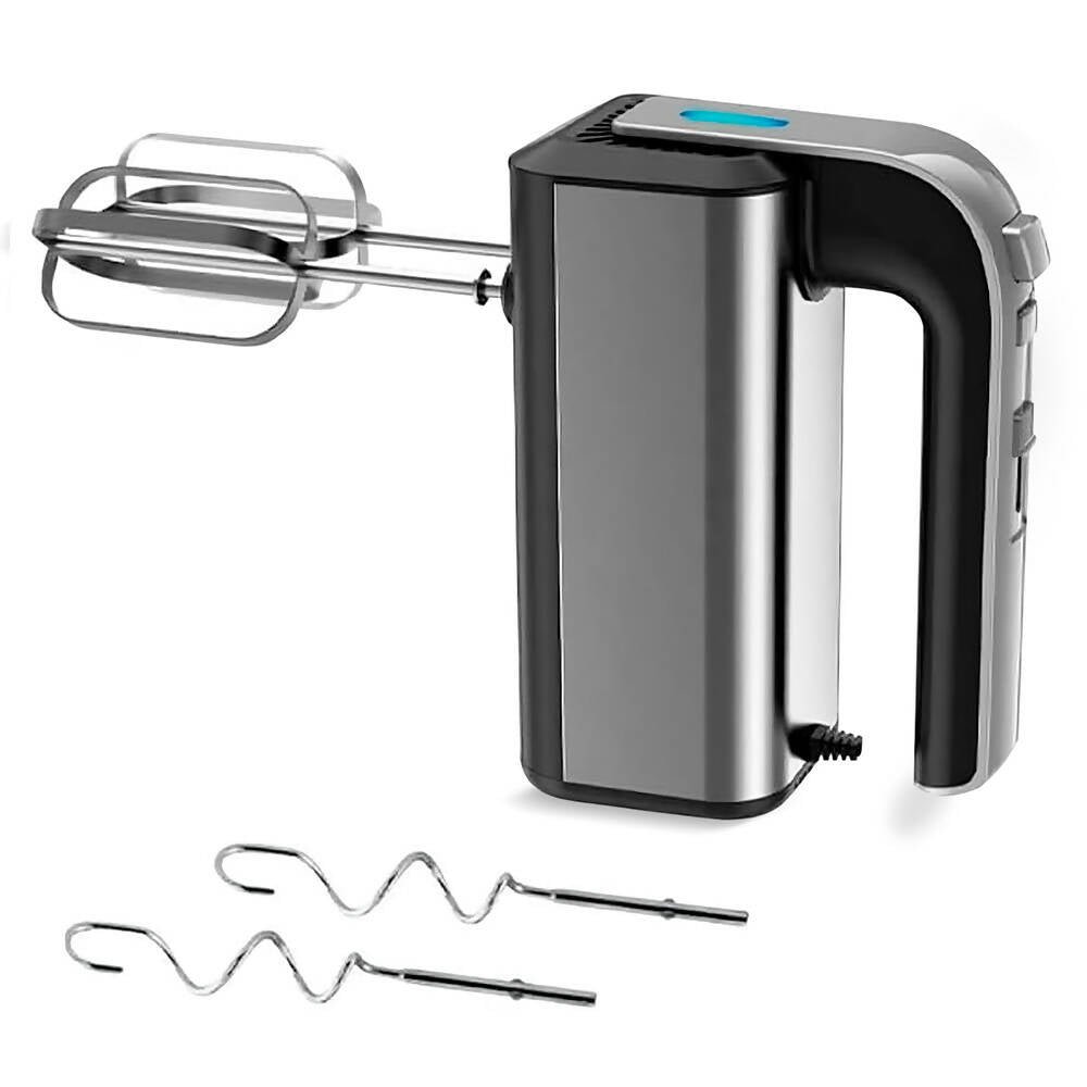 OBbYRToVxp Handmixer mit 800W Power / 5 Geschwindigkeiten / Robuster Edelstahl / Spülmaschinenfest / Stilvoll & Komfortabel / Mit Eject- und Turbotaste / Inkl. 2 Knethaken & 2 Rührbesen - Image 1