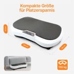 Vibrationsplatte mit 12 Programmen und 99 Intensitätsstufen für effizientes Training / Fitnessplatte inkl. Fernbedienung und 2 Widerstandsbändern / Fett verlieren und Fitnesstraining von Zuhause mit Vibrationsgerät - Image 5