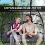 Hängesessel mit Gestell faltbar Hängekorb mit Kissen, Polyrattan, für 2 Personen, belastbar bis 260kg Sessel für Balkon Terrasse, Dunkelgrau - Image 4