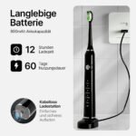 Elektrische Zahnbürste Pro / Schallzahnbürste / USB-Aufladbar / Wasserfest / 5 Programme / 6 Bürstenaufsätze / Mit Schutzhülle - Image 9